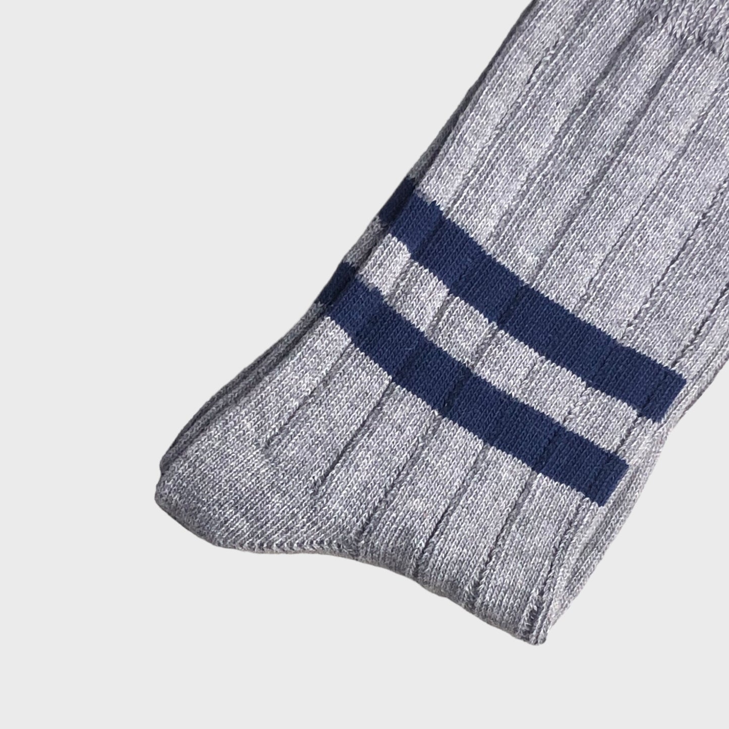 Heritage 9.1 - Grey Double Blue Stripe Socks