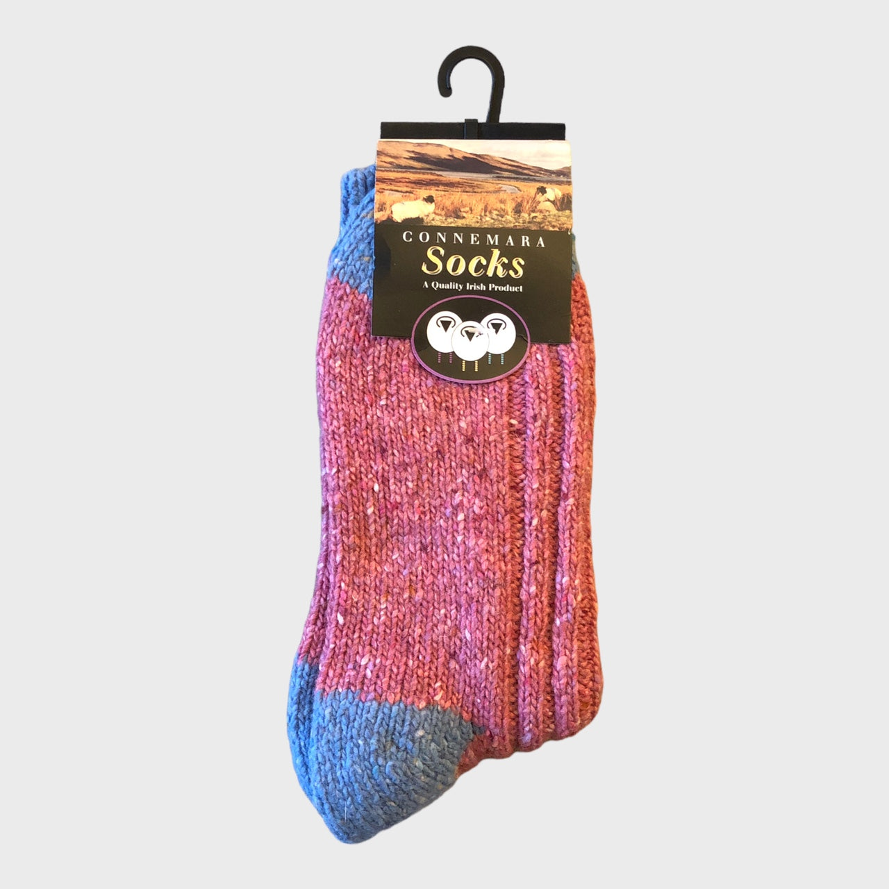 Connemara - Heavy Donegal Pink Socks