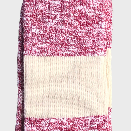 Escuyer - Melange Band Red Ecru Socks