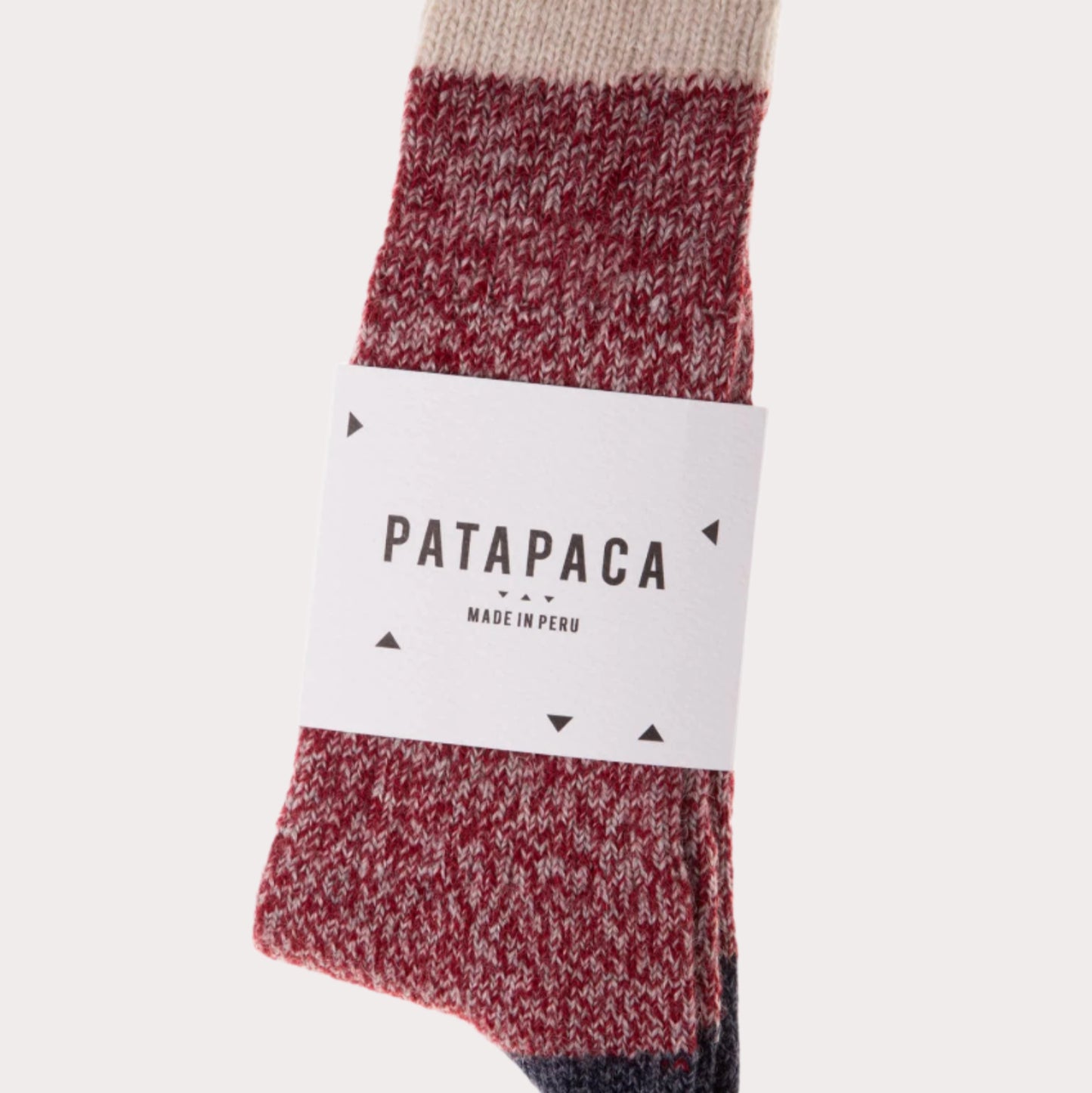 Patapaca - Alpaca Socks -Melange Rojo