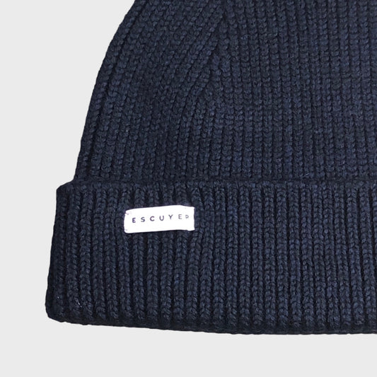 Escuyer - Ribbed Merino Beanie Bold Blue