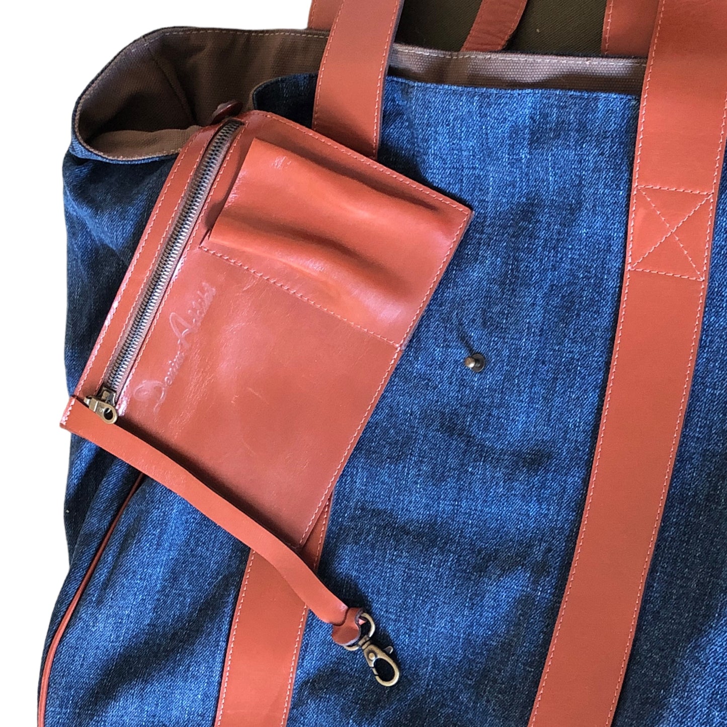 Denim Addikt - Big Washed Denim Tote Bag