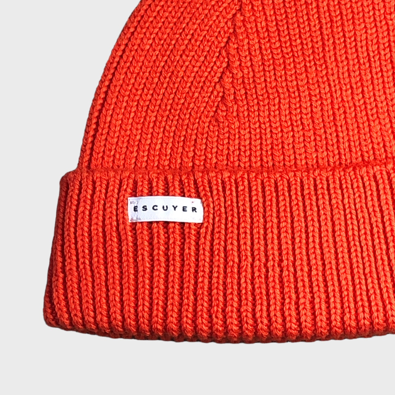 Escuyer - Ribbed Merino Beanie Bold Orange