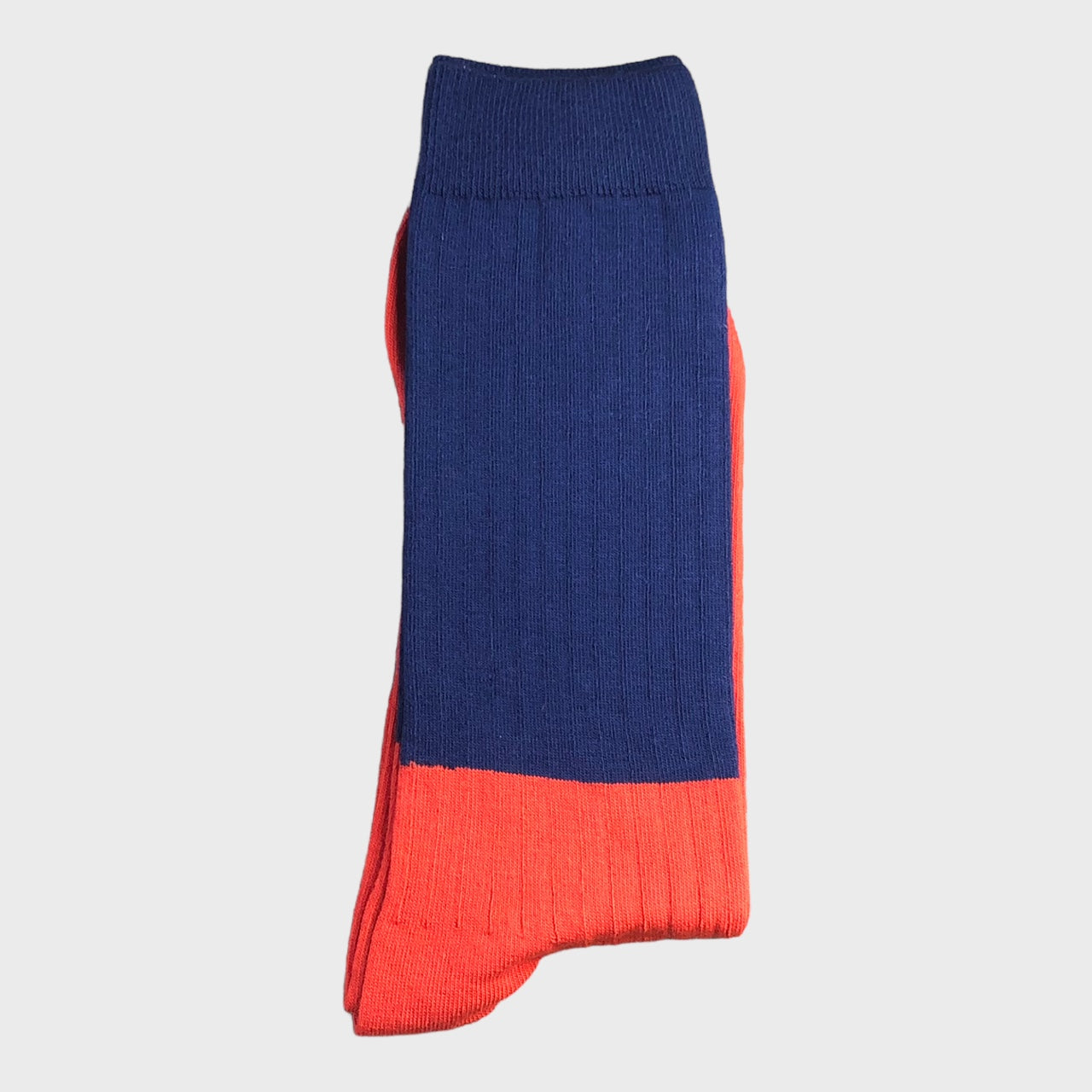 Escuyer - Colour Block Estate Blue Orange Socks