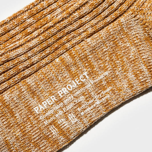 Paper - Hemp Heather Crew Sock - Ochre