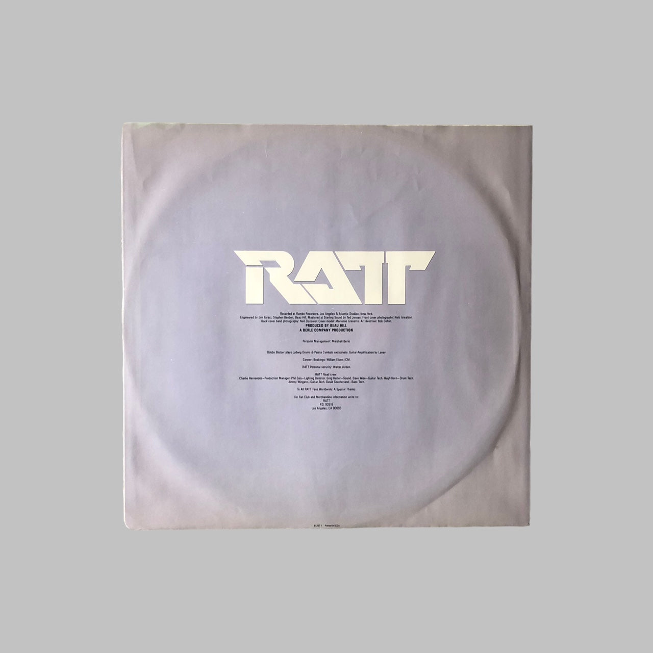 LP Vinyl - RATT - Invasion of Your Privacy
