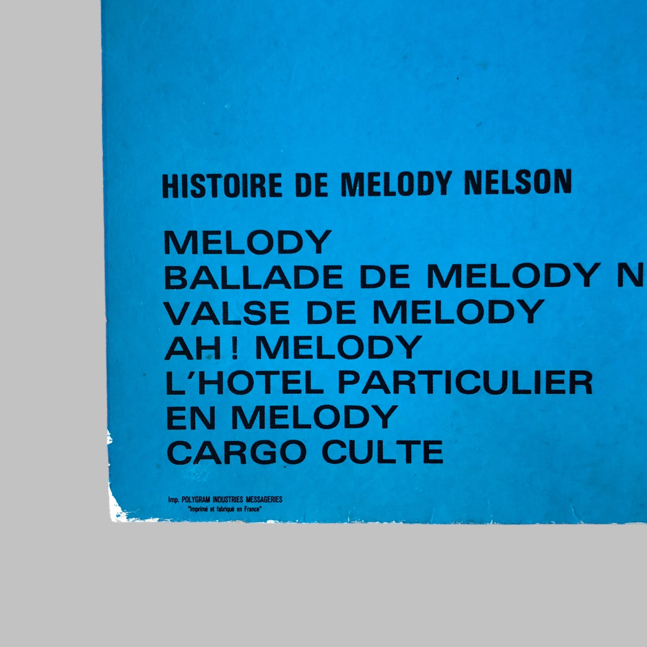 LP Vinyl - Serge Gainsbourg - Histoire de Melody Nelson