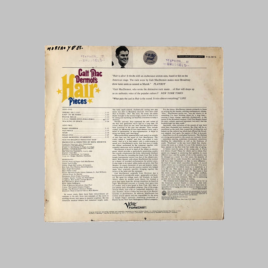 LP Vinyl - Galt MacDermot – Galt MacDermot's Hair Pieces.