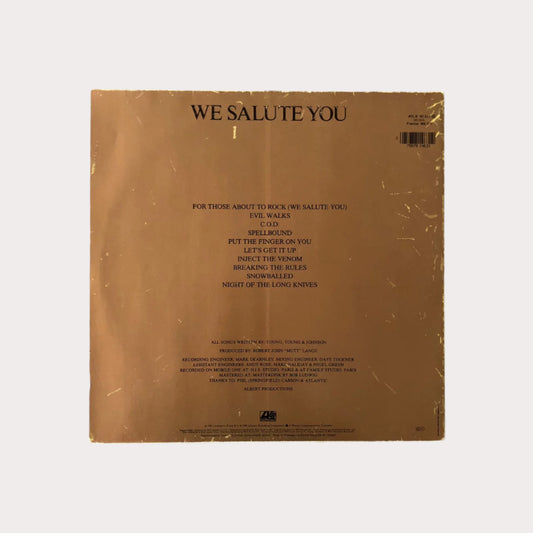 LP Vinyl - ACDC – For Those About To Rock.