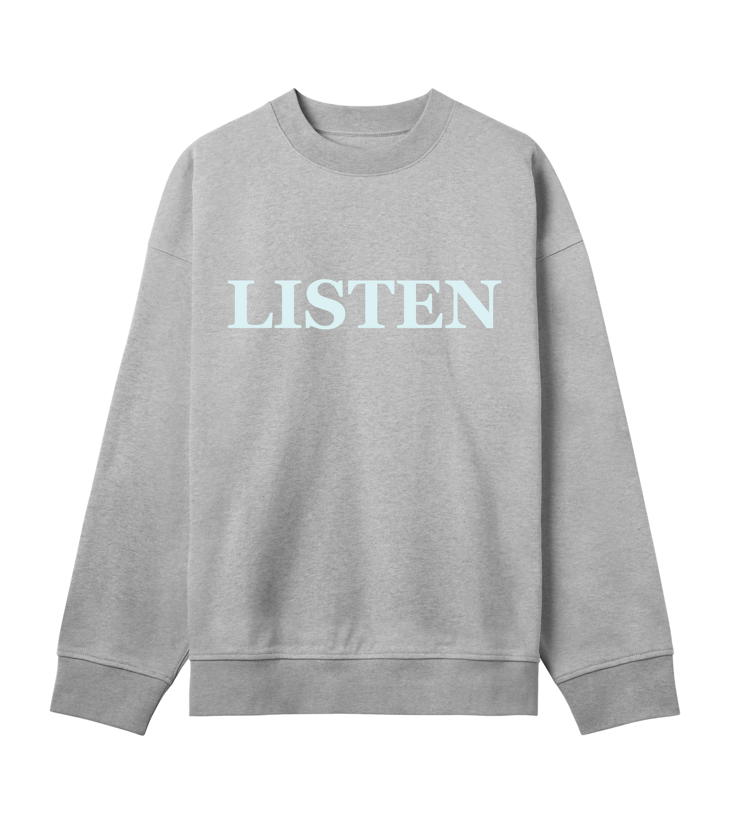 Supra-Quintessence "Listen" Men Boxy Sweatshirt - Pale Blue