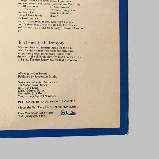 LP Vinyl - Cat Stevens - Tea For The Tillerman.