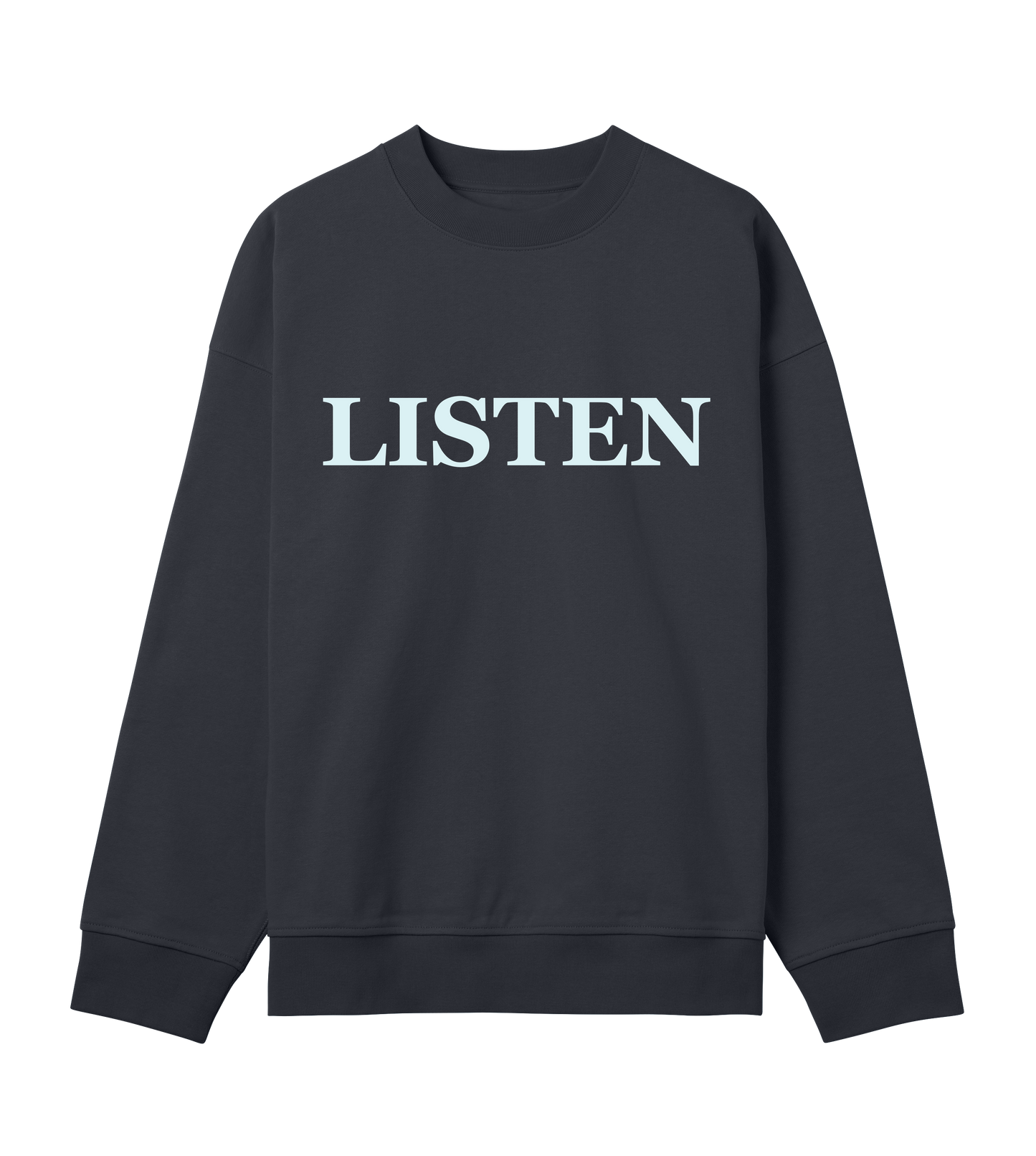 Supra-Quintessence "Listen" Men Boxy Sweatshirt - Pale Blue