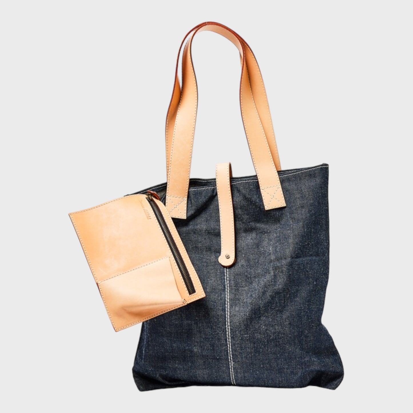 Denim Addikt - Red Selvage Raw Denim Tote Bag - Button