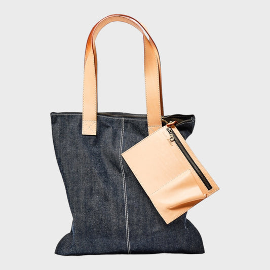 Denim Addikt - Red Selvage Raw Denim Tote Bag - Zip