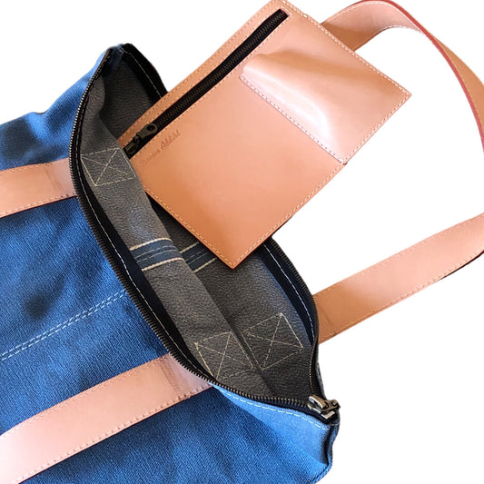 Denim Addikt - Indigo Raw Selvage Denim Tote Bag - Zip