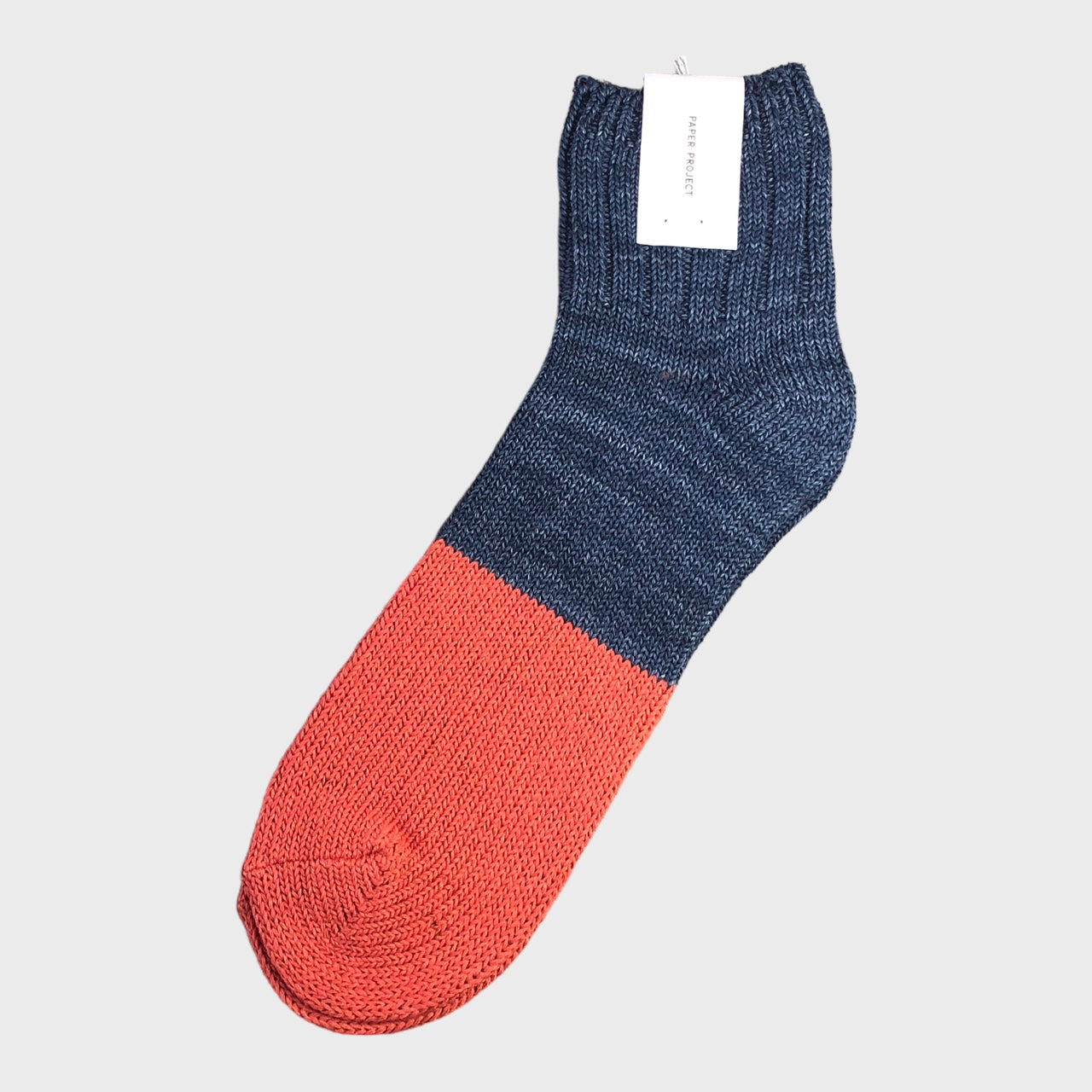 Paper Project - Indigo Color Block Short Navy Socks