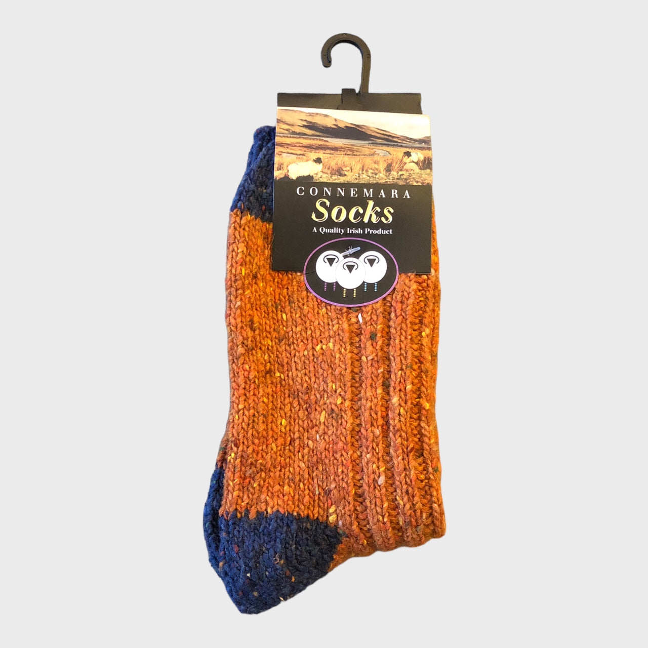 Connemara - Heavy Donegal Orange Socks