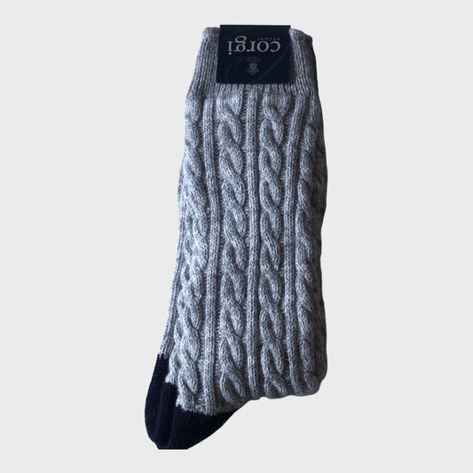 Corgi - Cashmere Blend Cable Heavy Socks