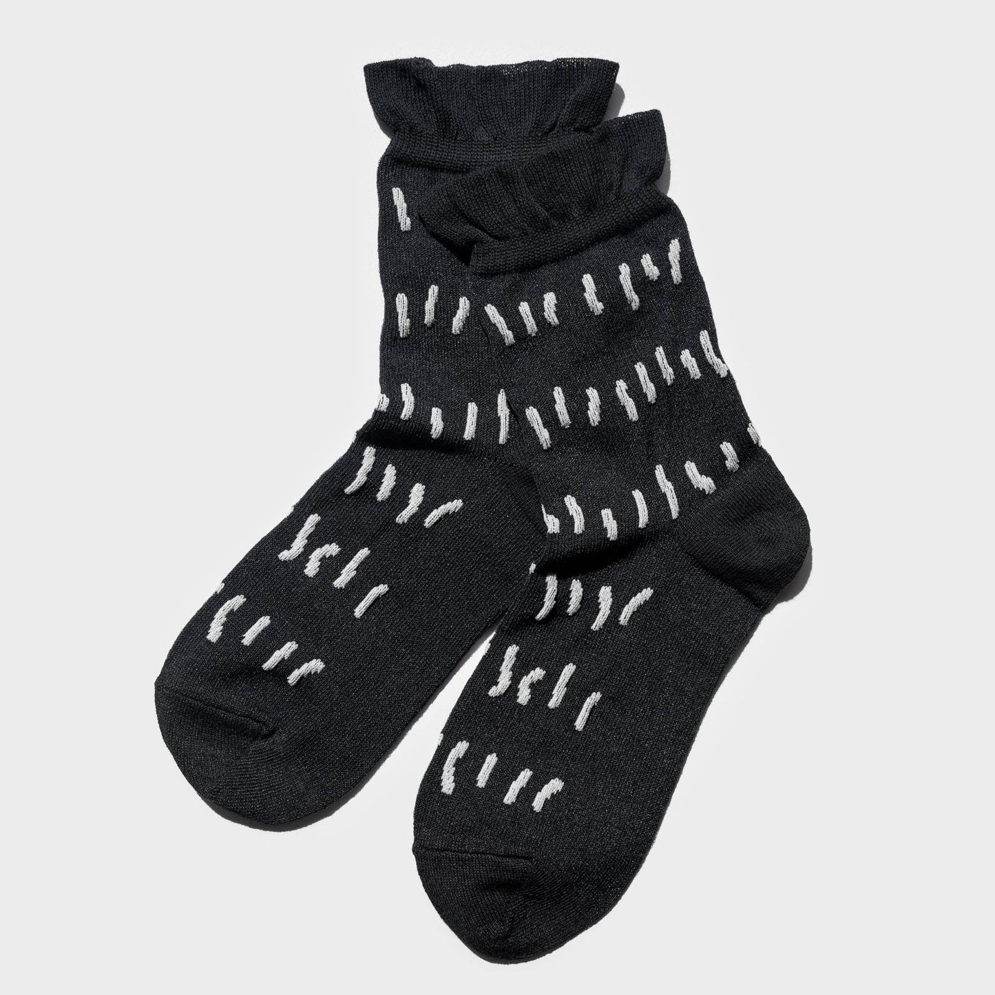 Paper - Ruffle Shower Short Socks - Black