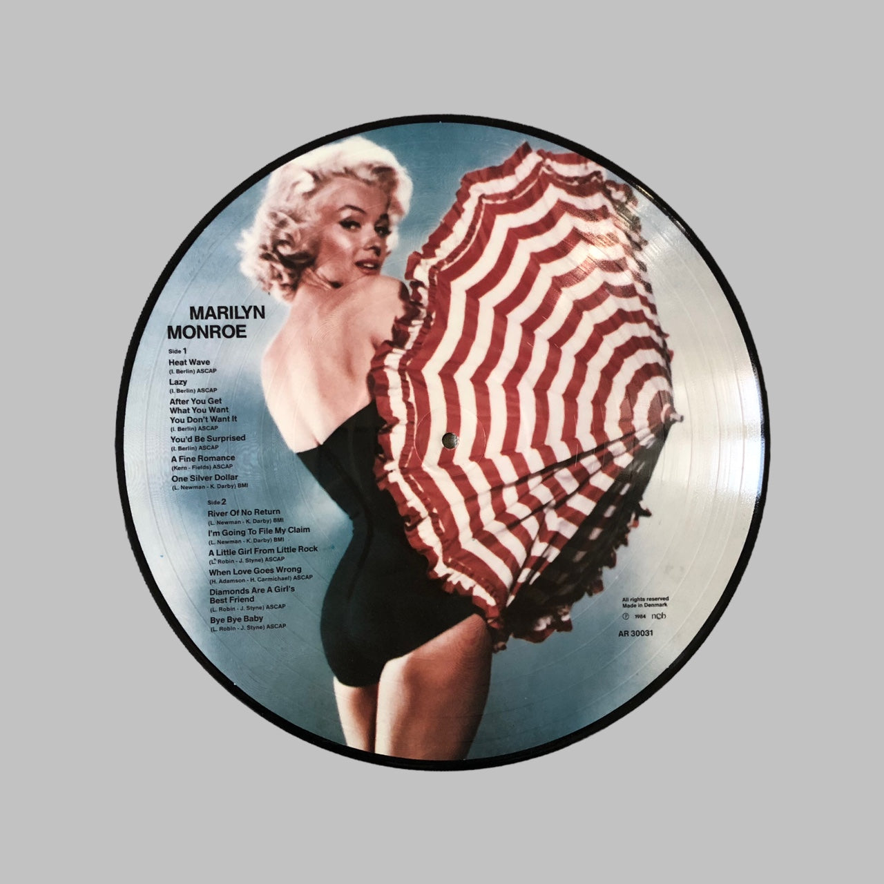 LP Vinyl - Marilyn Monroe - Picture Disc.