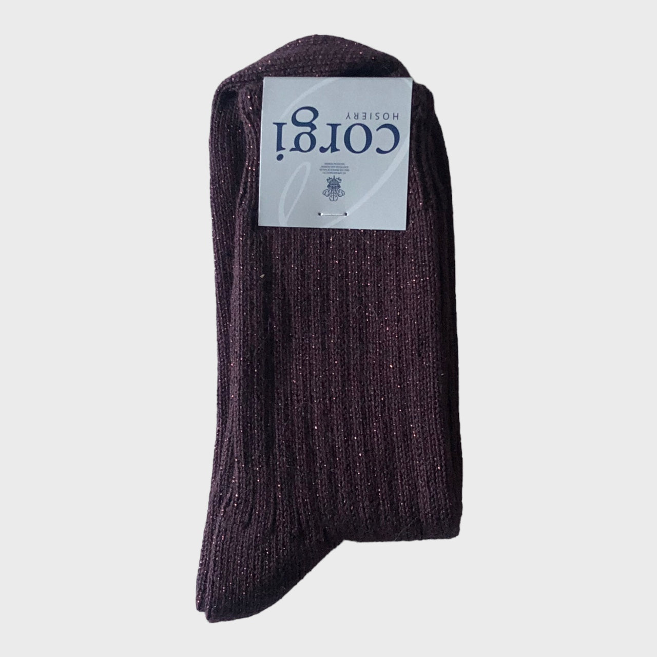 Corgi - Cotton Blend Burgundy Socks