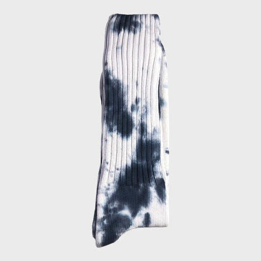 Escuyer - Tie Dye Off White Graphite Socks