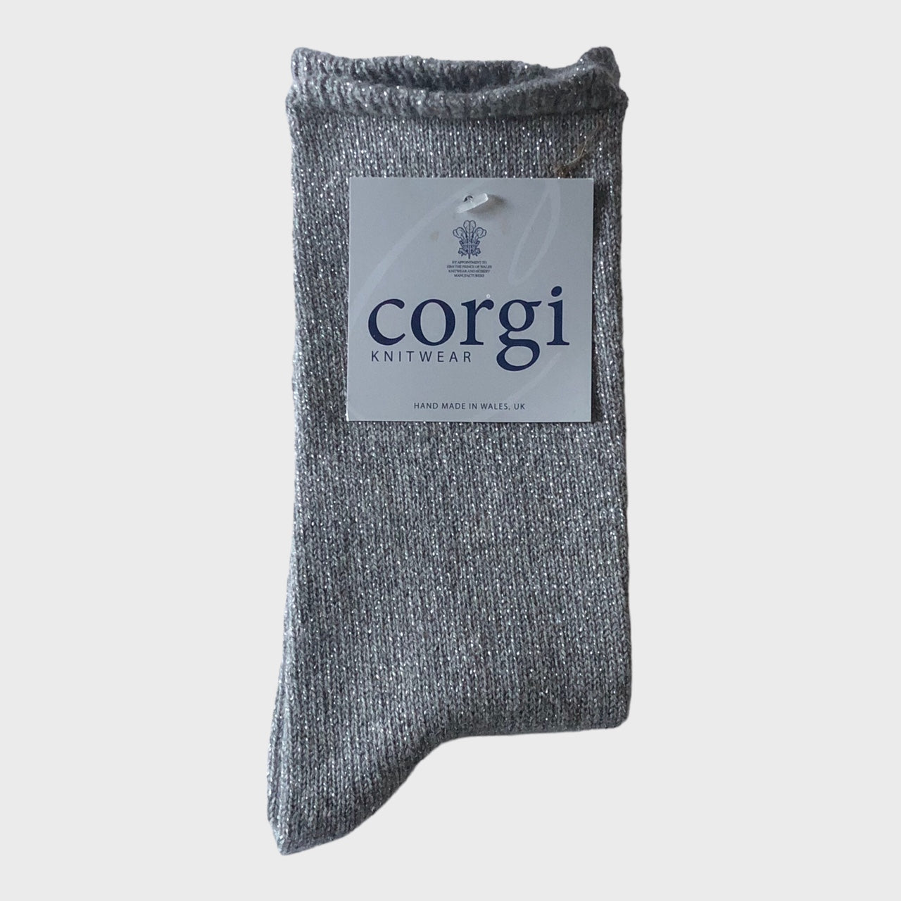 Corgi - Cashmere Blend Silver Socks
