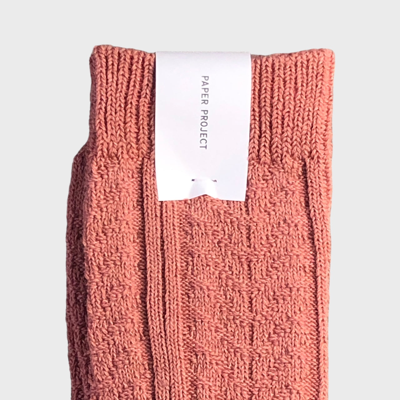 Paper Project - Superwash Wool Cable Coral Socks