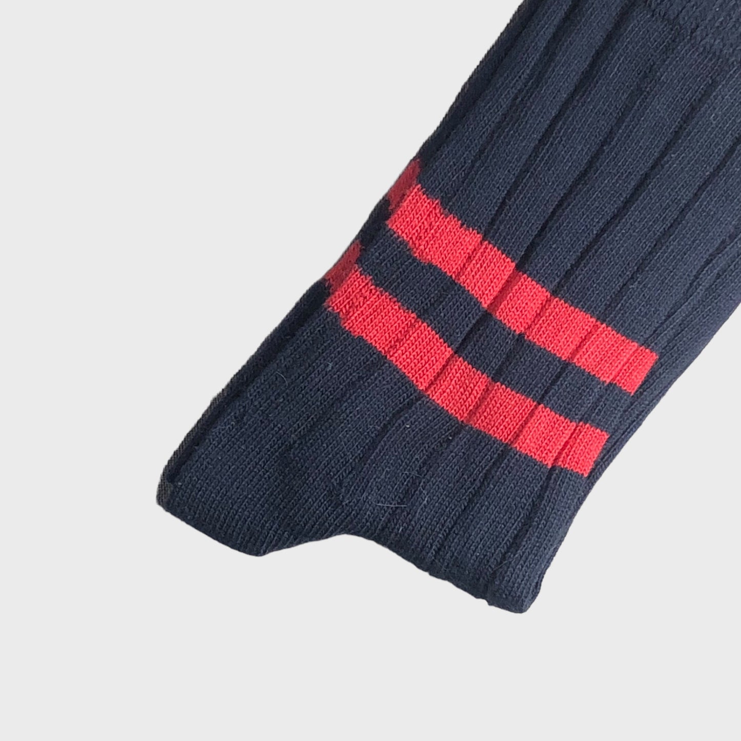 Heritage 9.1 - Navy Double Red Stripe Socks