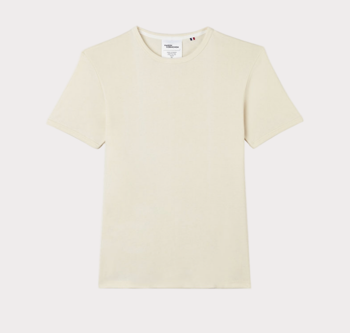 Maison Cornichon Beige t-shirt on a white background