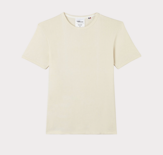 Maison Cornichon Beige t-shirt on a white background