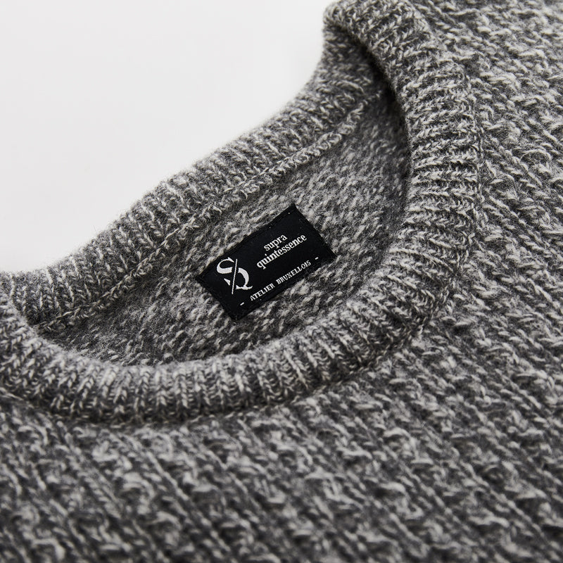 Supra-Quintessence - Soft Wool Sweater - Light Grey