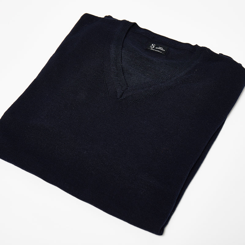 Supra-Quintessence - Super Fine Merino Sweater - Navy