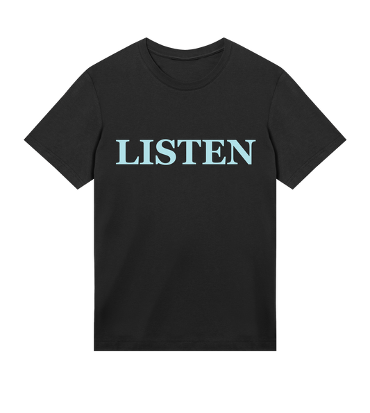 Supra-Quintessence „Listen“ T-Shirt Himmelblau