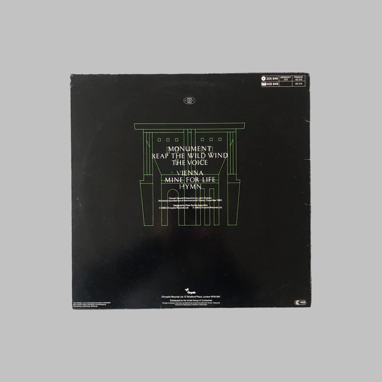 LP Vinyl - Ultravox  - Monument the Soundtrack