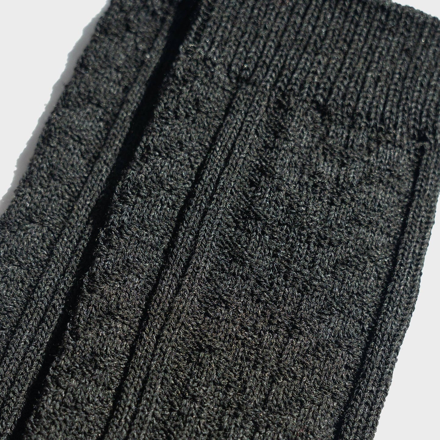 Paper - Superwash Wool Cable Socks - Black