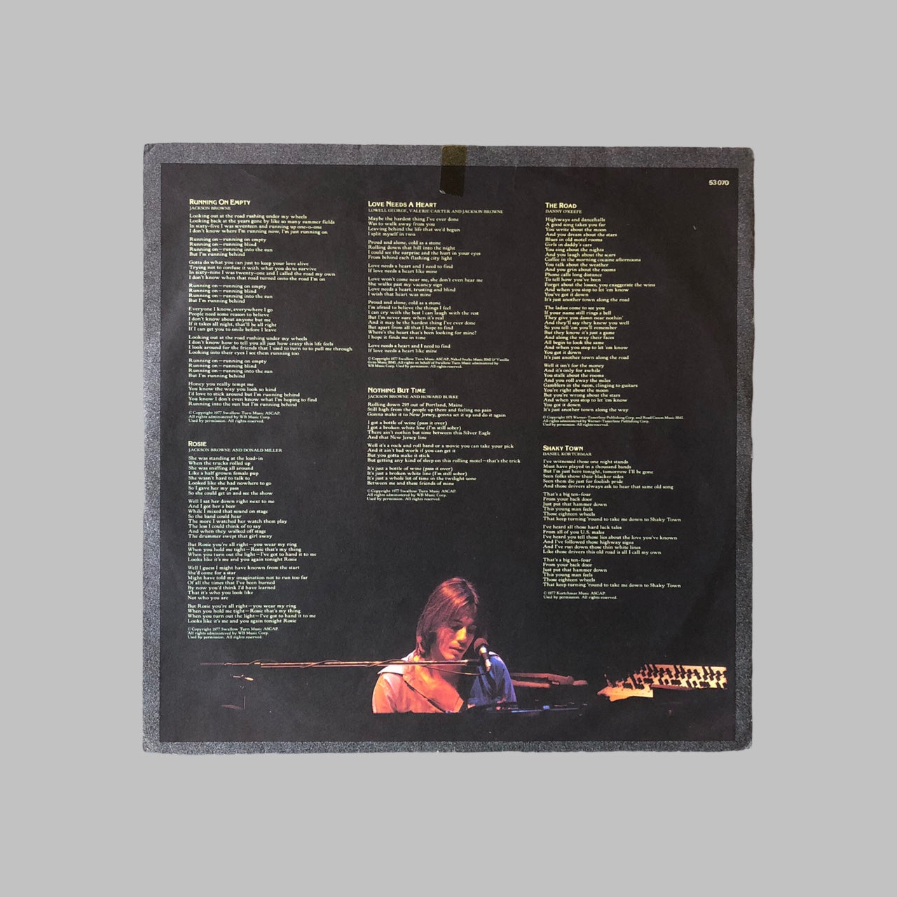 LP Vinyl - Jackson Browne  - Running on Empty