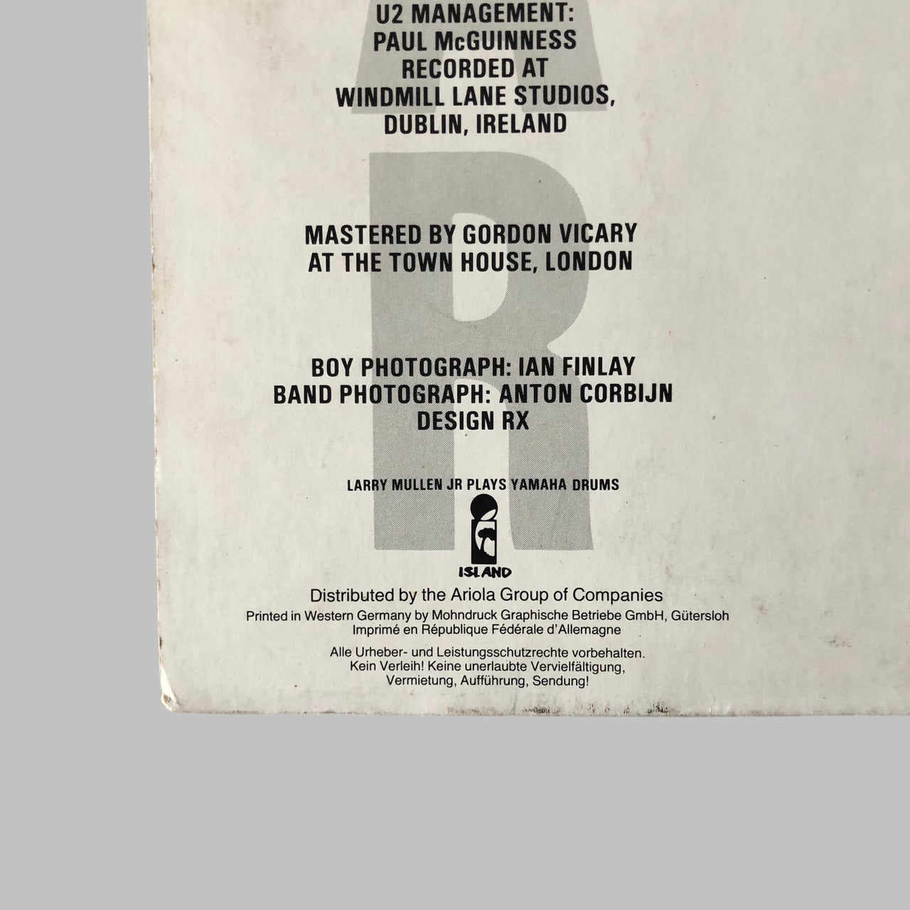 LP Vinyl - U2 ‎– War.