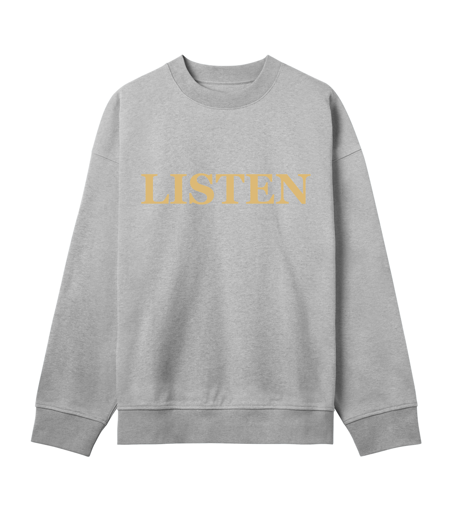 Supra-Quintessence "Listen" Men Boxy Sweatshirt - Beige