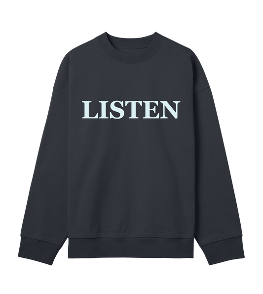 Supra-Quintessence "Listen" Herren Boxy Sweatshirt - Hellblau