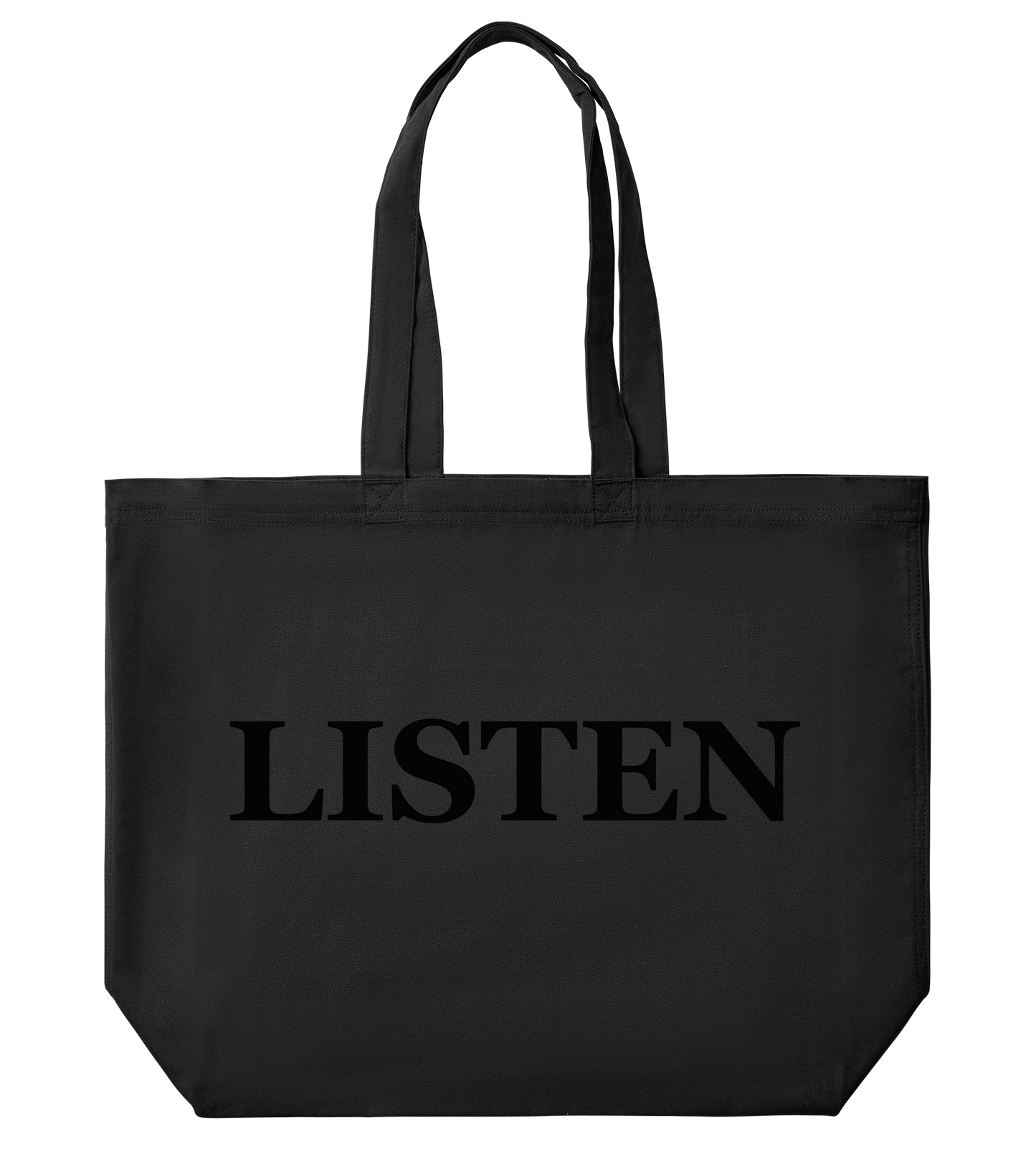 Supra-Quintessence "Listen" Big Tote - Black