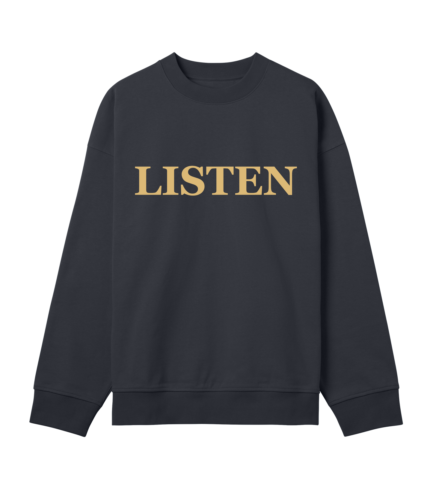 Supra-Quintessence "Listen" Men Boxy Sweatshirt - Beige