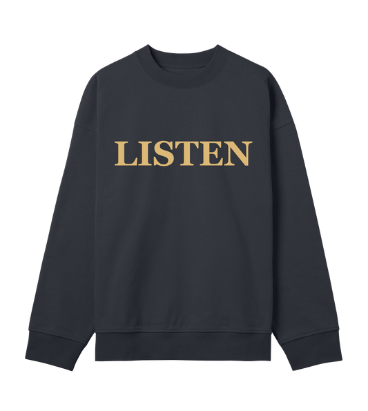 Supra-Quintessence "Listen" Herren Boxy Sweatshirt - Beige