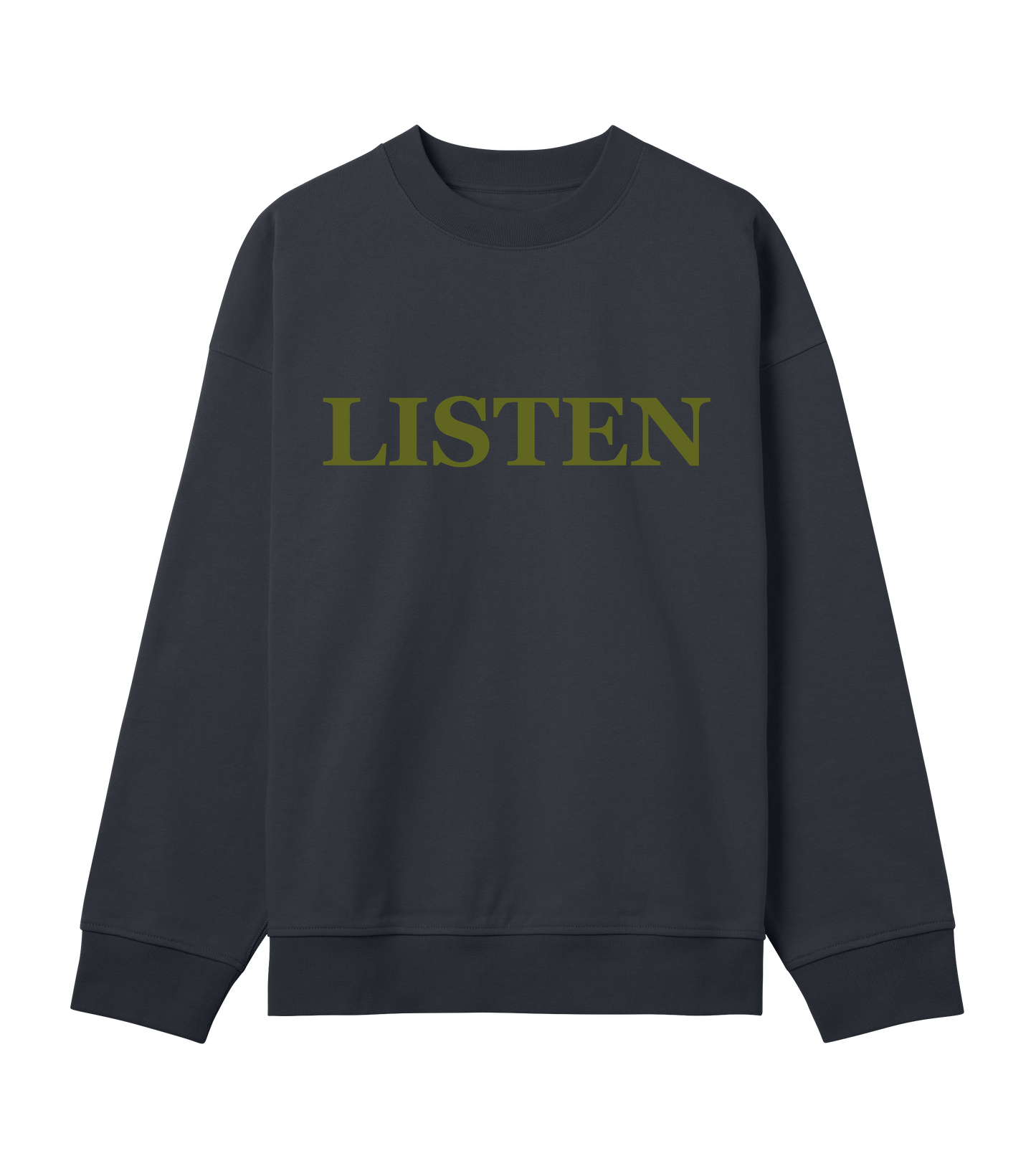 Supra-Quintessence "Listen" Men Boxy Sweatshirt - Army